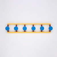 Nathalie Du Pasquier - Hook 6 - large - Red brown/sky blue/zinc yellow/jet black