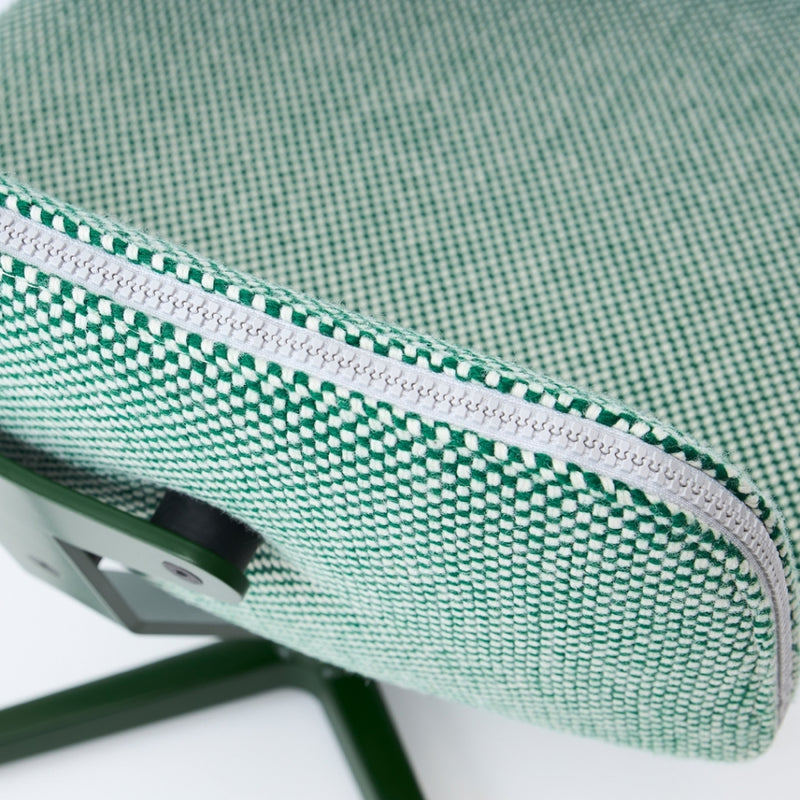 raawii Erwan Bouroullec - Arba Lounge chair - Upholstered Kvadrat Sisu Lounge chair Dark green base / Kvadrat Sisu 0805 green fabric