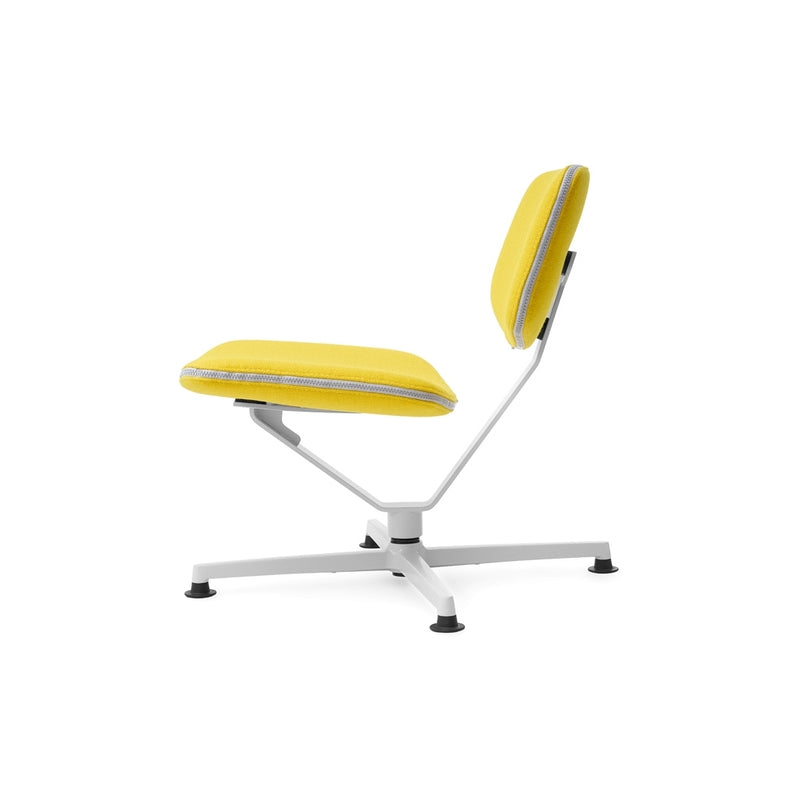 raawii Erwan Bouroullec - Arba Lounge chair - Upholstered Kvadrat Vidar Lounge chair Light grey base / Kvadrat Vidar 0443 yellow fabric
