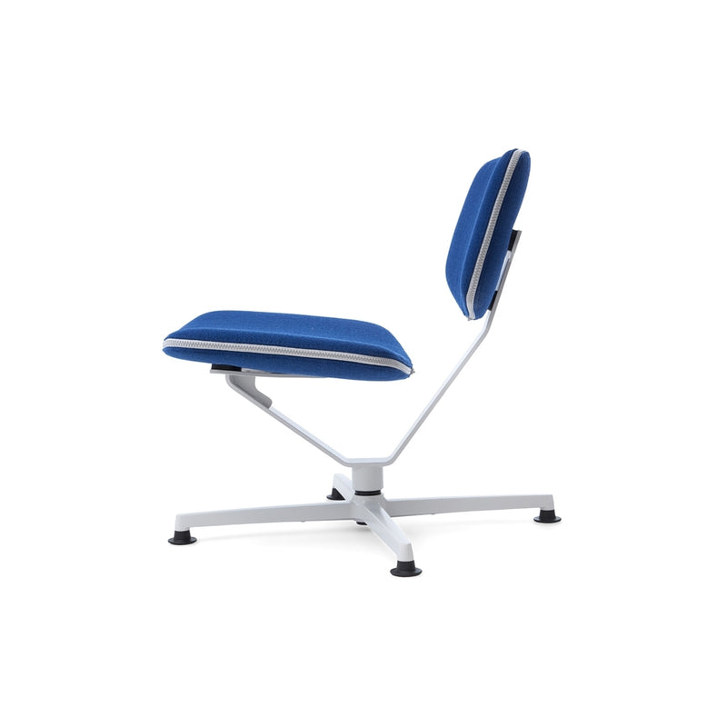 raawii Erwan Bouroullec - Arba Lounge chair - Upholstered Kvadrat Vidar Lounge chair Light grey base / Kvadrat Vidar 0772 blue fabric