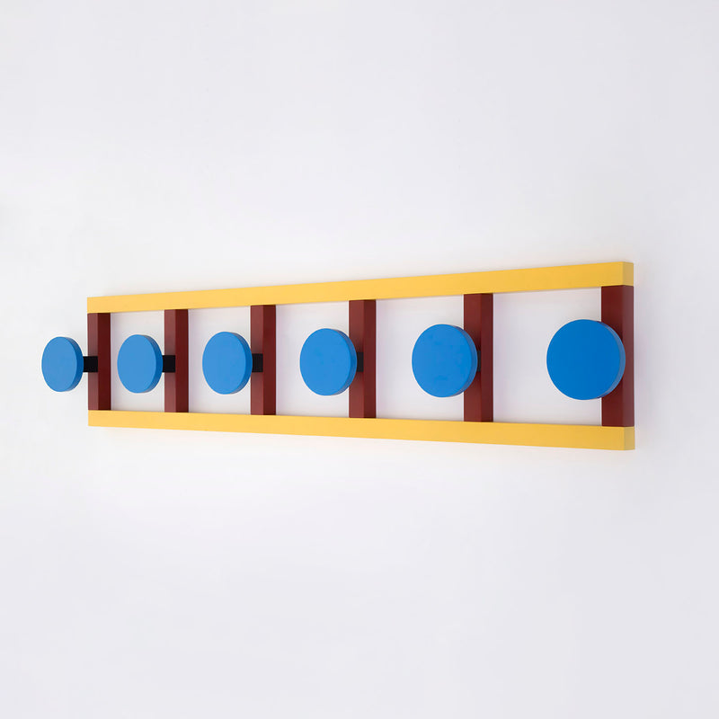 raawii Nathalie Du Pasquier - Hook 3 - large Hook Red brown/sky blue/zinc yellow/jet black